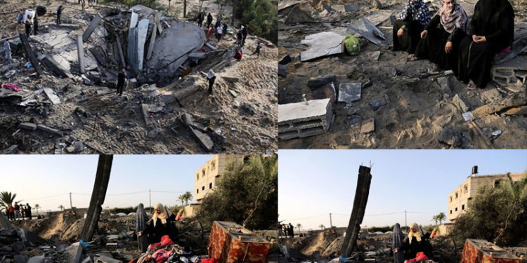 اسرائیل کی غزہ میں بمباری،7فلسطینی شہید درجنوں زخمی