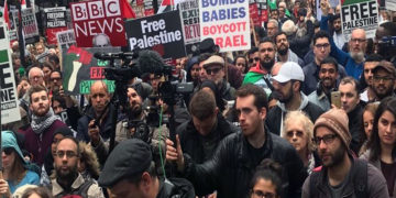 یہودی بستیوں کی حمایت، امریکا میں احتجاجی مظاہرے