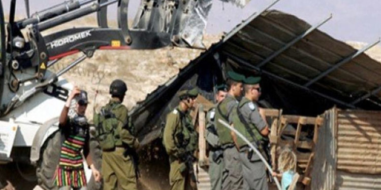 صیہونی فوج نےفلسطینیوں کےمزید دوگھر مسمار کردیئے