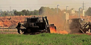 غزہ میں صیہونی فوج کی فائرنگ کے بعد دراندازی، زرعی زمین ہموار کردی