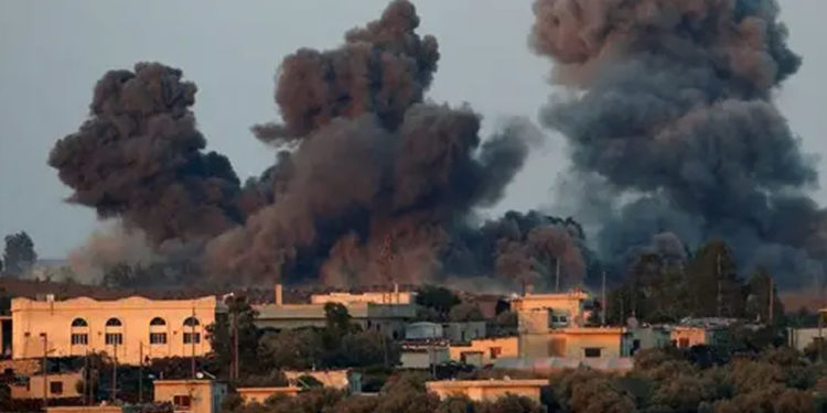 شام کےفوجی اڈوں پر اسرائیل کی بمباری