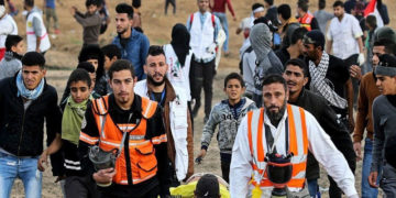 غزہ:حق واپسی مارچ پر صیہونی فوج کی فائرنگ سے6 فلسطینی زخمی