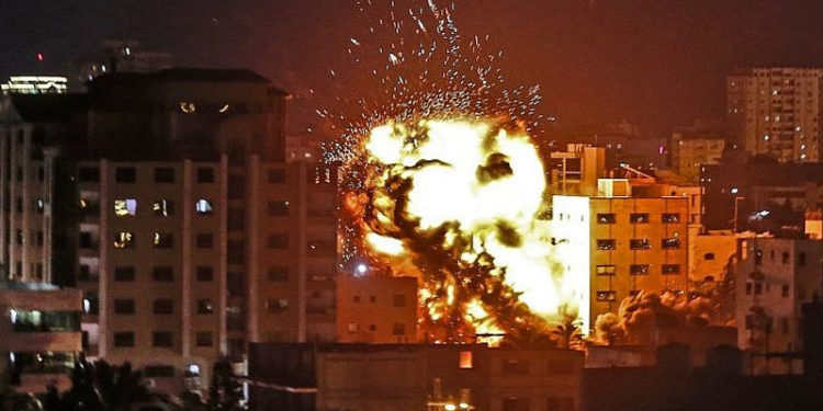 غزہ پر اسرائیلی فضائیہ کی ایک بار پھر بمباری