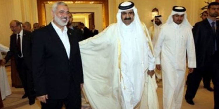 اسماعیل ھنیہ کی الشیخ حمد بن خلیفہ آل ثانی سے ملاقات