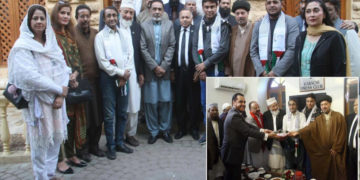 فلسطین فاؤنڈیشن پاکستان کے وفد کی صدر کراچی پریس کلب سے ملاقات