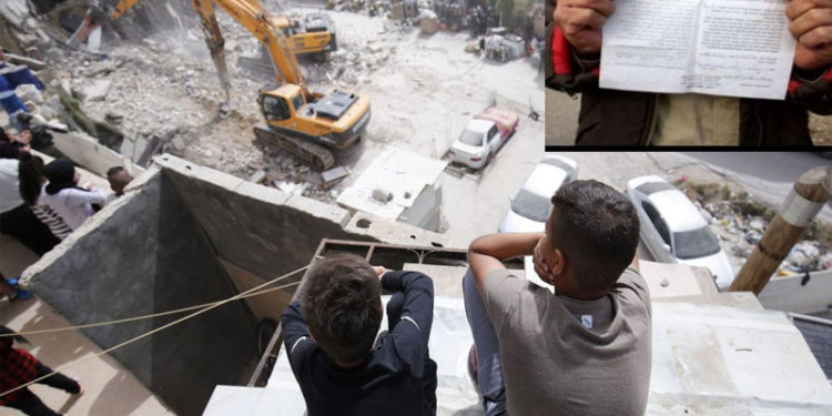 صیہونی فوج کا مزید چار فلسطینیوں کے گھر مسمارکرنے کا حکم 