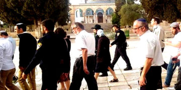 یہودی جنونیوں کا قبلہ اول پر دھاوا،مسجد اقصیٰ کی بے حرمتی جاری