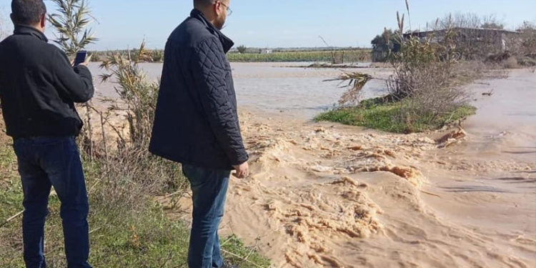 اسرائیل نے بارش کے پانی کو غزہ میں چھوڑ دیا، زرعی زمین زیر آب