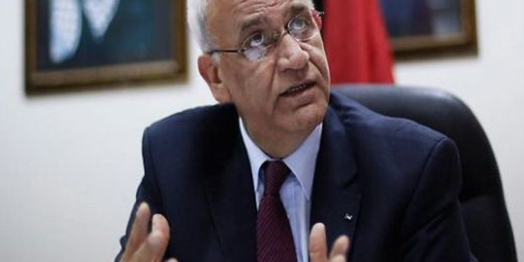 حالیہ پرتشددواقعات کا ذمہ دار امریکی نام نہاد امن منصوبہ ہے، صائب عریقات