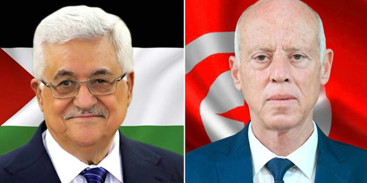 تیونسی صدر کا فلسطینی ہم منصب سے رابطہ، ہر حال میں فلسطین کی حمایت کا فیصلہ