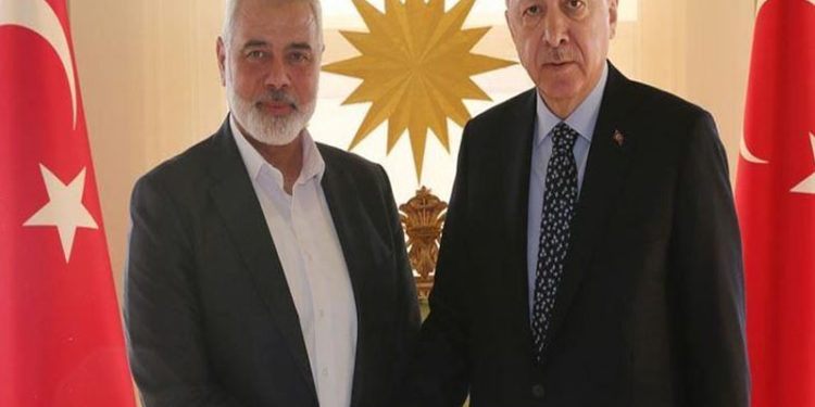 اسماعیل ھنیہ کی ترک صدر سے ملاقات، صدی کی ڈیل پر تبادلہ خیال