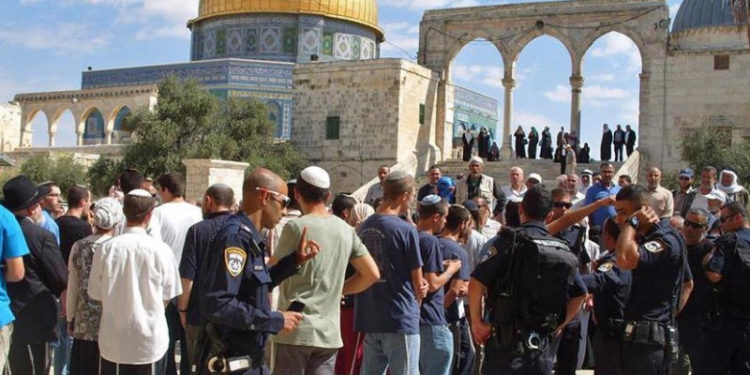 یہودی آبادکاروں کے مسجداقصیٰ پر دھاوا،قبلہ اول کی بے حرمتی کا سلسلہ جاری