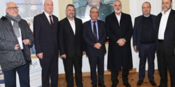 ماسکو:حماس کے وفد کا فلسطینی سفارتخانے کا دورہ