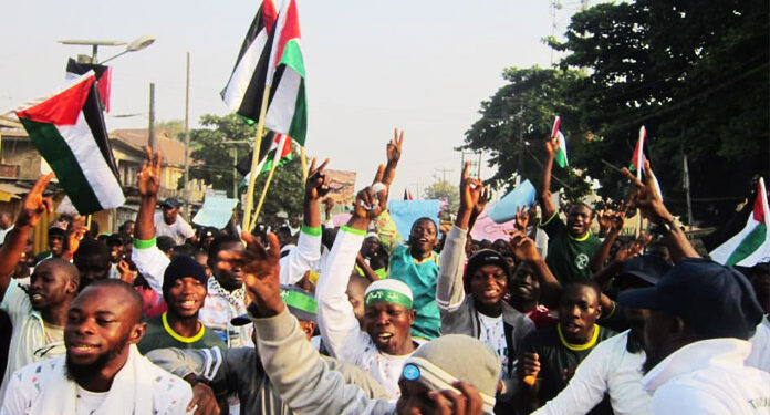 نائجیریا میں فرینڈز آف فلسطین کے زیراہتمام یوم القدس ریلی