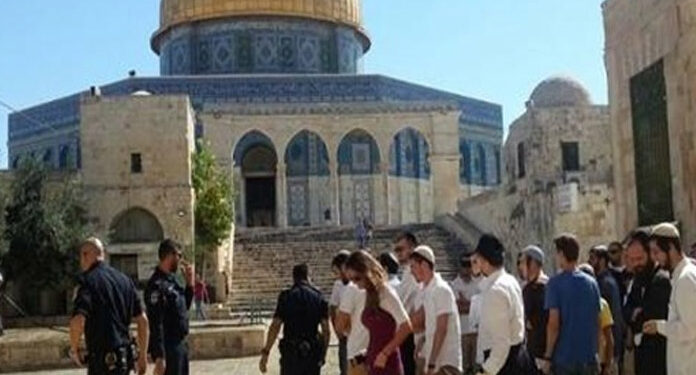 صیہونی آبادکاروں کے مسجد اقصیٰ پر دھاؤے جاری