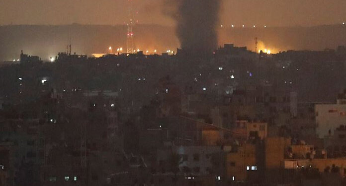 صہیونی فوج کی غزہ پر ایک بار پھر بمباری