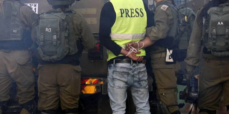 جولائی میں صیہونی فوج نے فلسطینی صحافیوں کیخلاف 24 خلاف ورزیاں کیں