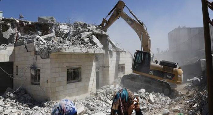 صیہونی ریاست نے عالمی وباء کے دوران فلسطینیوں کے 389 مکانات مسمار کیے