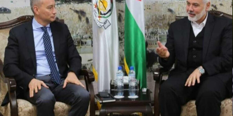 حماس کے سربراہ اور اقوام متحدہ کے نمائدہ خصوصی کی ٹیلی فونک گفتگو