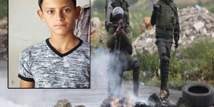 15سالہ فلسطینی بچہ صیہونی فوجیوں کی گولیوں سے زخمی
