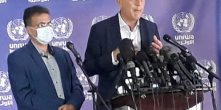 فلسطینیوں کی بہبود کا ادارہ "اونروا” کسی بھی وقت ختم ہوسکتا ہے، فیلپ لازارینی