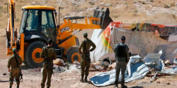 صیہونی آبادکاروں نے فلسطینی اراضی پر چوکی  تعمیر کردی