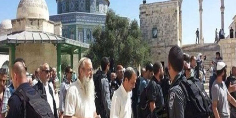 صہیونی آباد کاروںکے ہاتھوں ایک بار پھر مسجد اقصی کی بے حرمتی