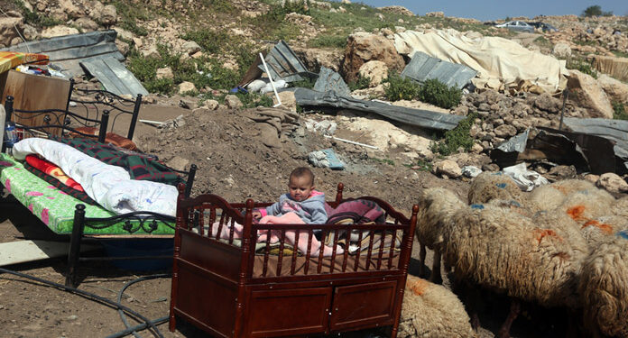 صیہونی فوج کے ہاتھوں فلسطینیوں کے جانوروں کے گودام بھی مسمار