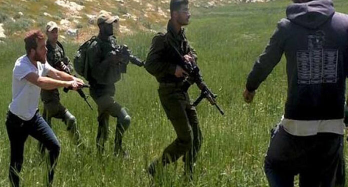 صیہونی آبادکاروں کا حملہ  فلسطینی زخمی