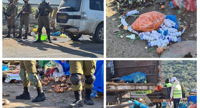 قابض فوج نے فلسطینی مزدوروں کے اسٹال تباہ کرد یے 