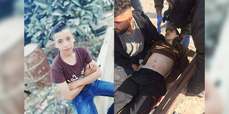 وحشی صہیونی فوجیوں نے 13 سالہ فلسطینی بچہ شہید کر دیا