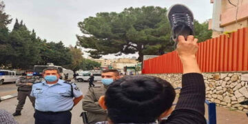 مقبوضہ فلسطین: شہر میں نیتن یاہو کے دورے کے خلاف احتجاج