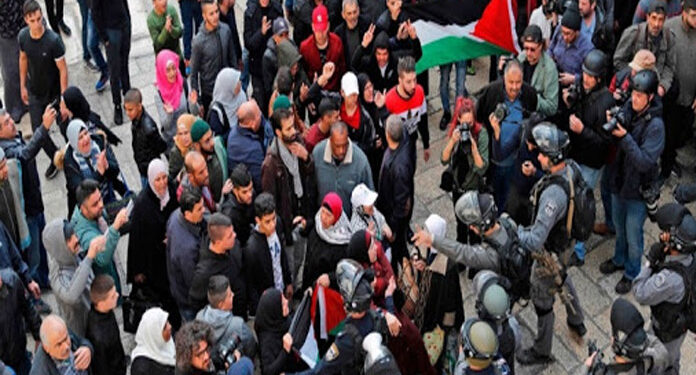 فلسطینیوں کی منظم نسلی کشی کے خلا ف احتجاجی مظاہرے