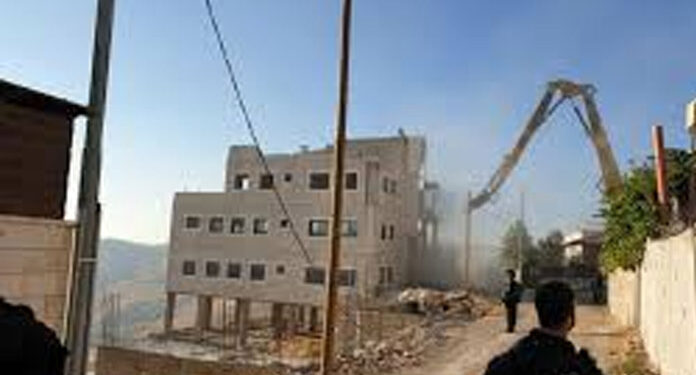 صہیونی بلدیہ کے حکم پر ایک اور فلسطینی گھرکی مسماری