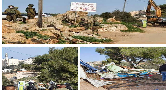 صہیونی فوج نے فلسطینیوں کے اسٹال الٹ دیے