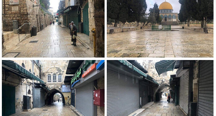 مسجد اقصی میں کورونا  کی وجہ سے بندش کے بعد جمعہ کے روزبھی سناٹا