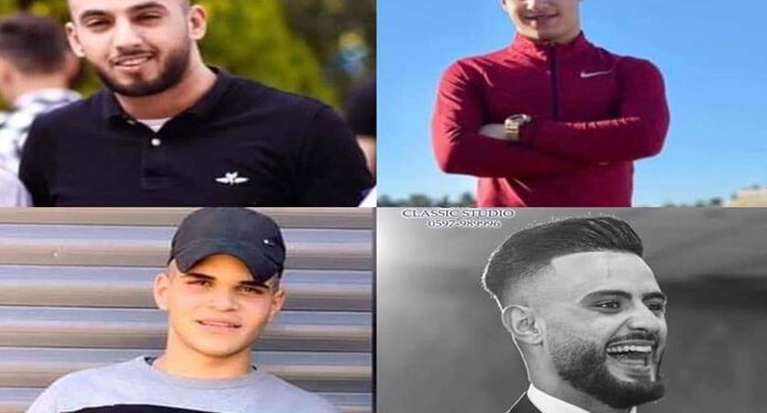 The Israeli army arrested 4 Palestinian young men
