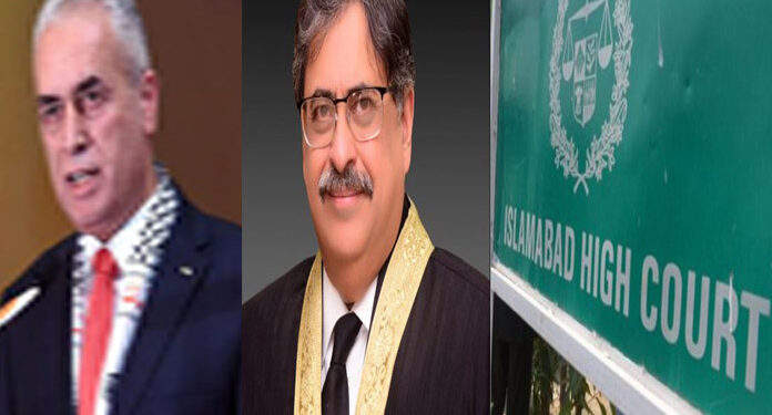 اسلام آباد ہائیکورٹ نے فلسطینی سفیر کی گاڑی ضبط کرنے کو غیر قانونی قرار دے دیا۔
