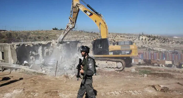 zionist-Israeli-forces-demolish-house