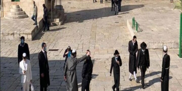 مسجد اقصٰی پر صہیونی فوج کی سرپرستی میں شر پسند یہودیوں کا دھاوا