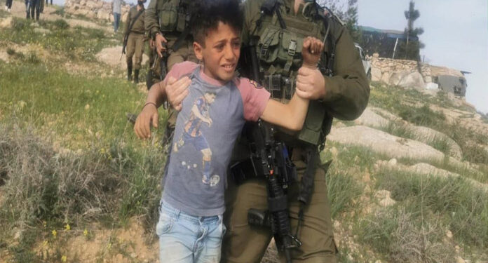 Zionist-army-detained-Palestinian-children