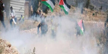 صہیونی فوج کا پر امن فلسطینی ریلی پردھاوا