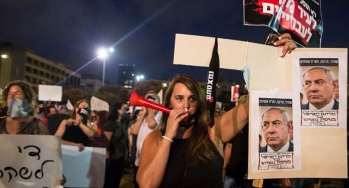 نیتن یاھو کے خلاف اسرائیلی عوام کے مظاہرے بدستور جاری