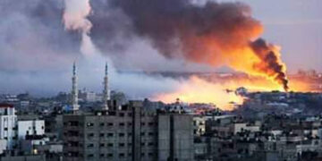 صہیونی فوج کی غزہ میں شدید بمباری