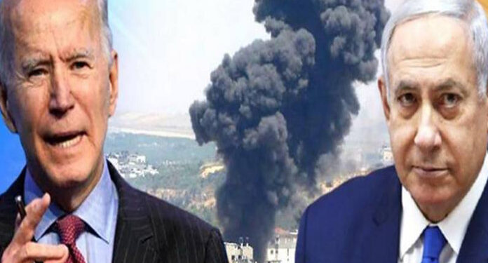 امریکی صدر کاصہیونی وزیراعظم سے غزہ پر جنگ بندی کا مطالبہ