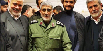 فلسطینی مزاحمتی گروہوں کے قائدین کی القدس فورس کے سربراہ جنرل قآنی سے ملاقات