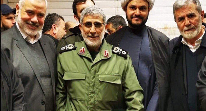 فلسطینی مزاحمتی گروہوں کے قائدین کی القدس فورس کے سربراہ جنرل قآنی سے ملاقات