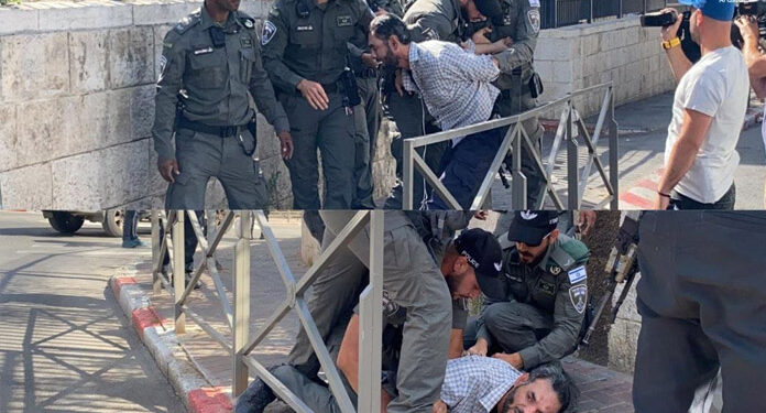 قابض فوج کی فلسطینی پر جبری نقل مکانی کیلیےتشدد اور گرفتاری