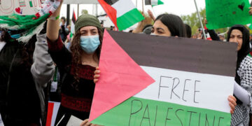 ہالینڈ میں فلسطینیوں کے حق میں مظاہرے