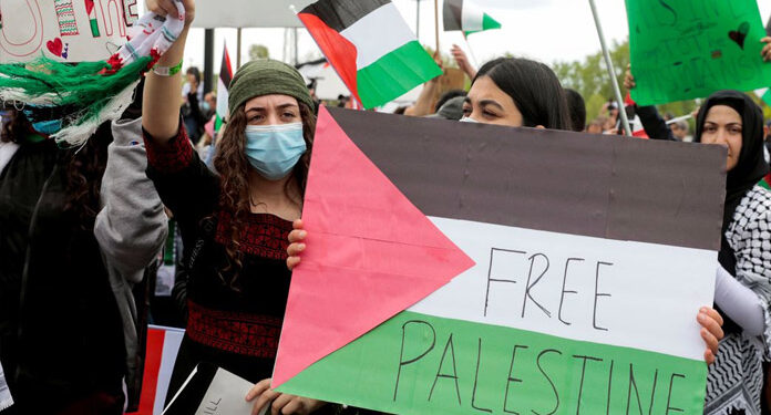 ہالینڈ میں فلسطینیوں کے حق میں مظاہرے